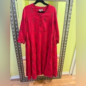 🎀 Fabindia Vibrant Red Kurta